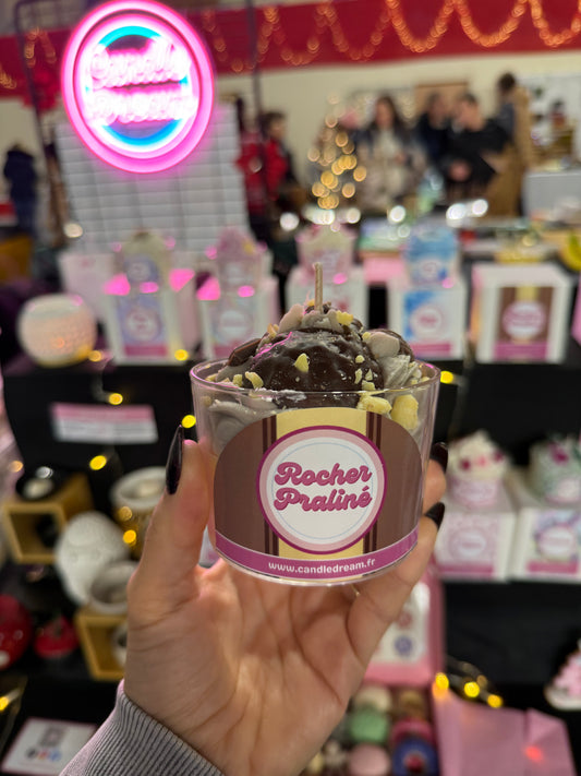 Bougie Rocher praliné
